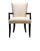 Masque de femme contemporary chair in numbered edition, clear crystal, black lacquered and ivory silk, chair with arms - Lalique